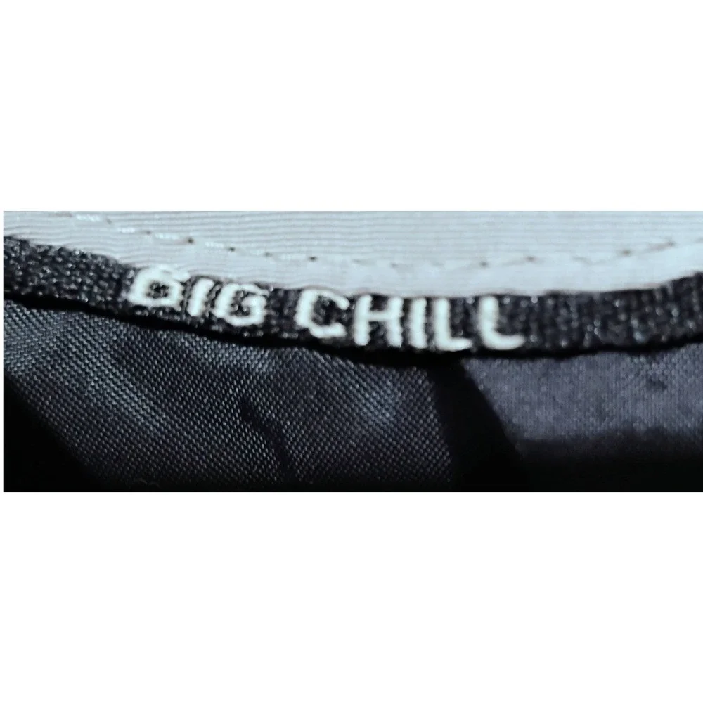 Big Chill Women's Black Zip Front Jacket Lightweight‎ Contrast Collar Size Small